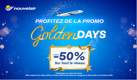 Nouvelair lance sa promo "golden days de nouvelair"