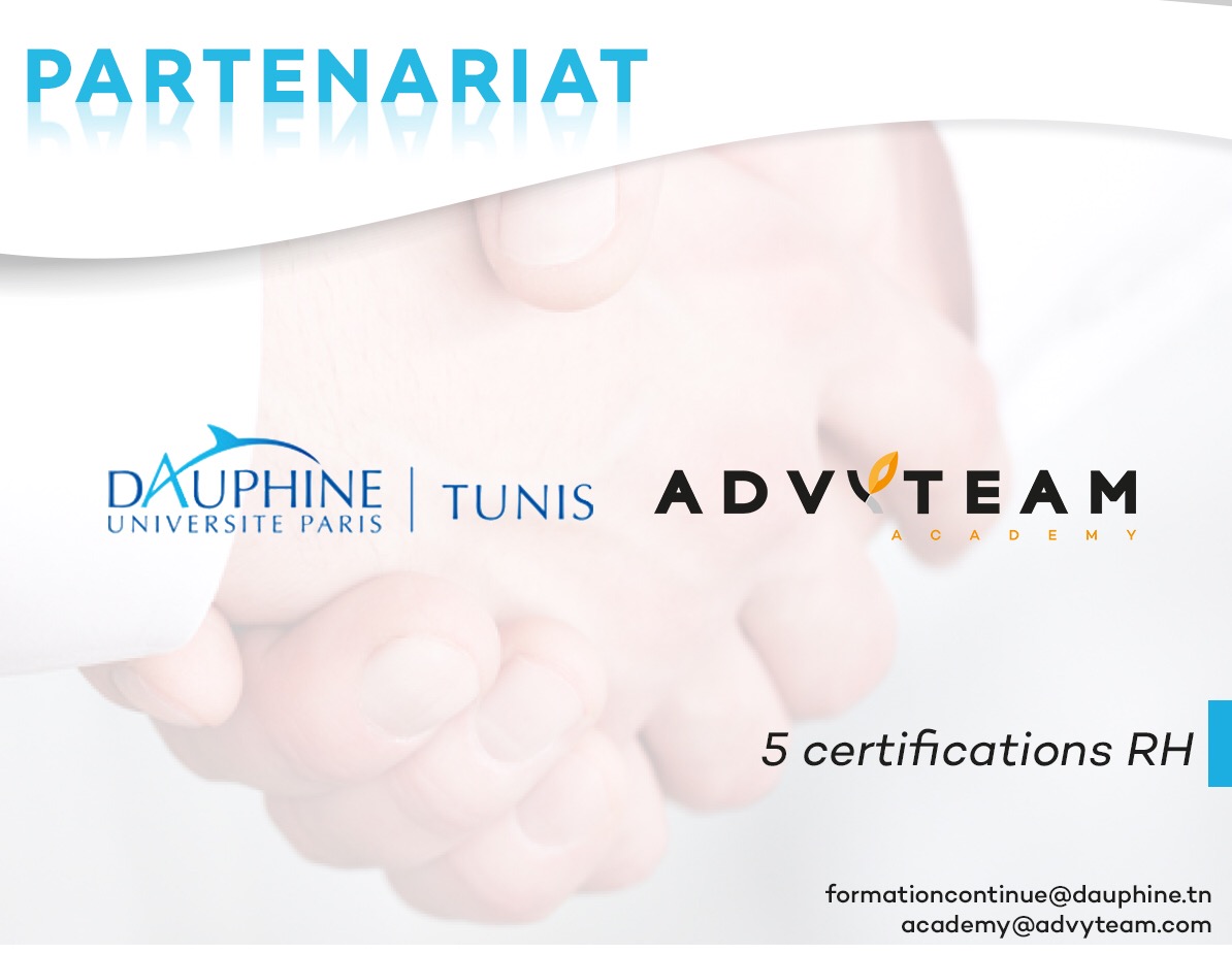 Partenariat entre l'université Paris-Dauphine Tunis, le cabinet de conseil en RH et SIRH Advyteam