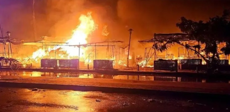 Tripoli: Gigantesque incendie dans les entrepôts Compagnie générale d'électricité