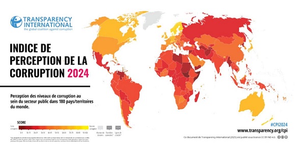 Indice de Perception de la Corruption 2024: La Tunisie classée 15ème en Afrique et 92ème dans le monde