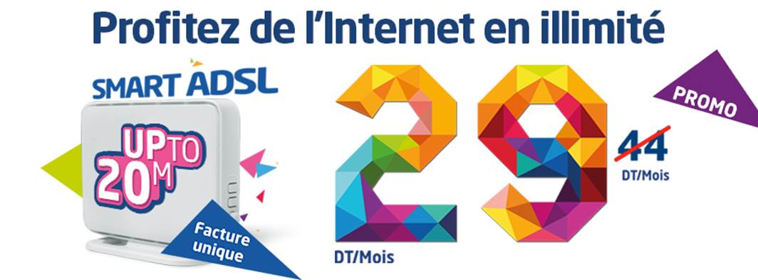 Avec le « SMART ADSL Up to 20 M », de Tunisie Telecom, restez FIXE !