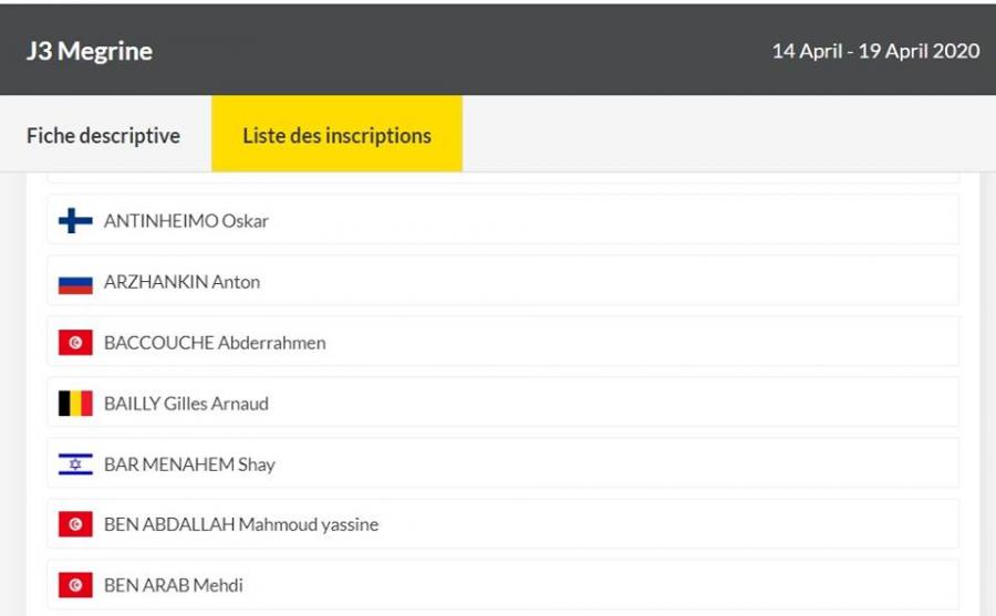 Un autre tennisman israélien au tournoi de Mégrine