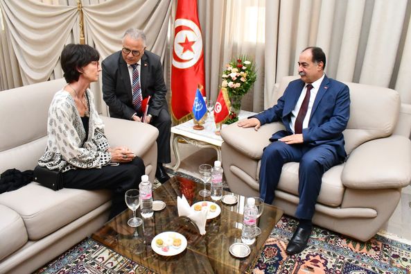  Recevant la représentante du HCR en Tunisie, Kamel Feki évoque la question des migrants africains