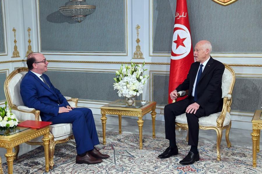  Rencontre entre Kaïs Saïed et le chef du gouvernement désigné