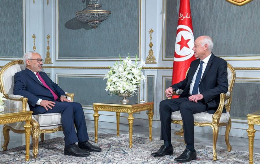 Consultations sur le nouveau gouvernement : Kais Saied rencontre Rached Ghannouchi