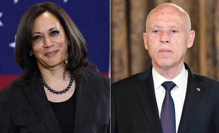 Au lendemain de la réunion du Conseil de sécurité, Kaïs Saïed reçoit un appel téléphonique de la vice-présidente américaine