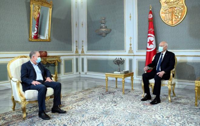 Kaïs Saïed s’entretient avec le Secrétaire général de l’UGTT