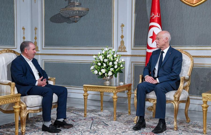 Kaïs Saïed s’entretient avec le secrétaire général de l’UGTT