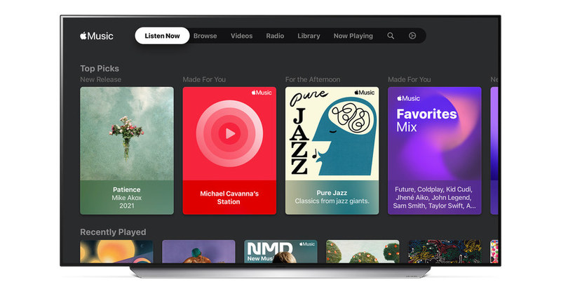 LG Smart TV propose Apple music pour encore plus d'options de divertissement