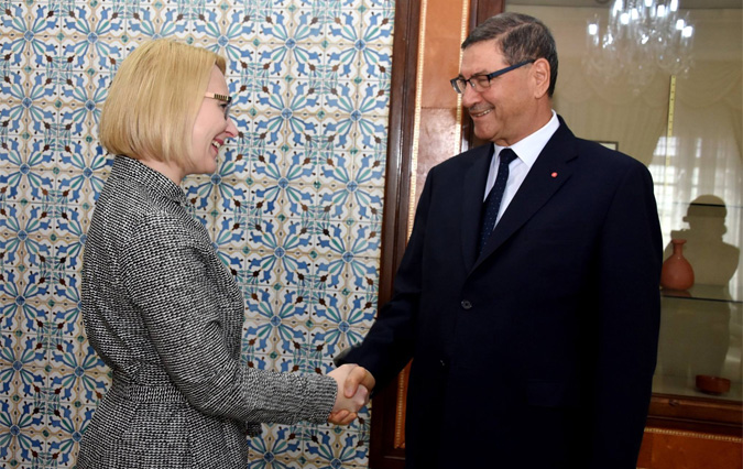 La présidente du parlement finlandais reçue par Habib Essid