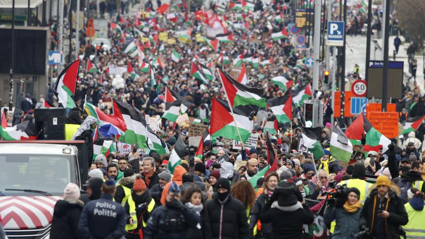 Bruxelles : Des milliers de personnes rassemblées pour un « cessez-le-feu immédiat à Gaza »