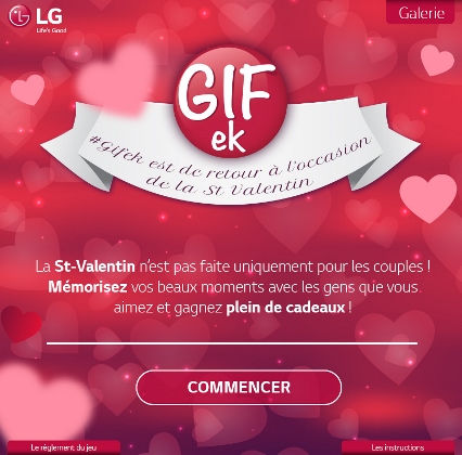 L'application Gifek by LG de retour pour la St-Valentin