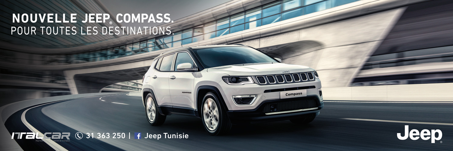 La nouvelle Jeep Compass, best-seller de la marque emblématique, disponible en Tunisie