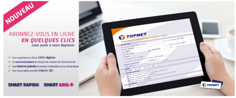 TOPNET 1er FSI à offrir une expérience client 100% Digitale