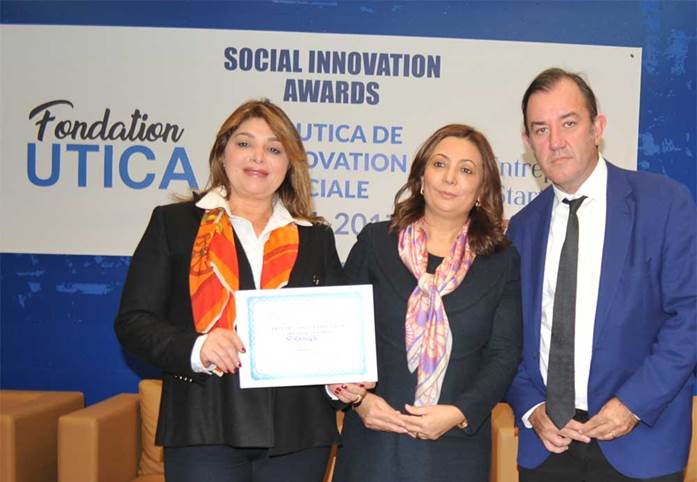 Orange Tunisie reçoit le Prix UTICA de l’Innovation Sociale