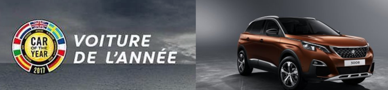 Genève: La Peugeot 3008 élue voiture de l'année 2017
