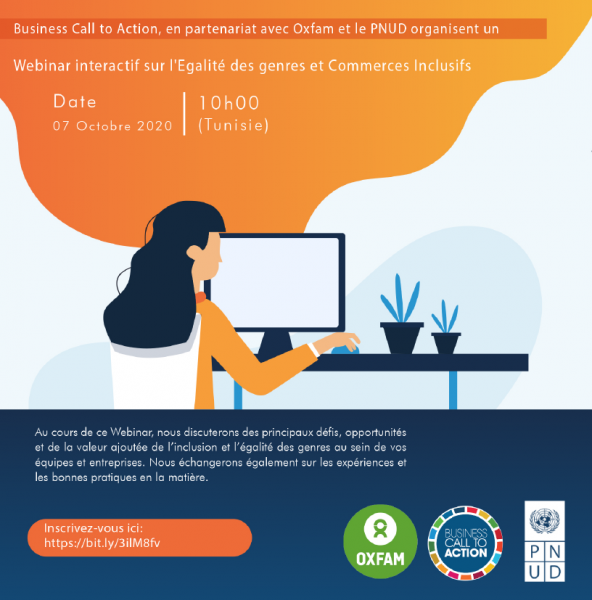 PNUD-Oxfam: Webinaire sur "l'égalité des genres et les commerces inclusifs"