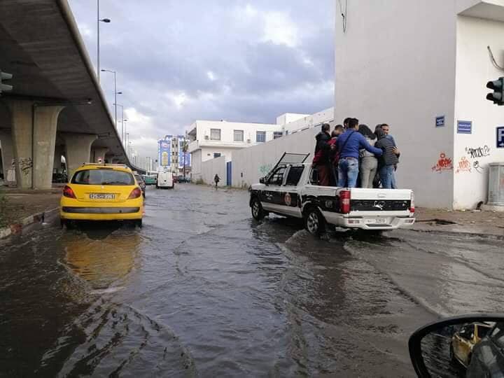 Les quantités de pluies ont dépassé les 75 mm à Tunis