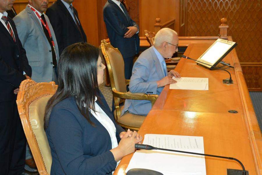 Rached Ghannouchi au chevet de Samira Chaoauachi