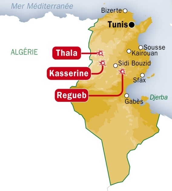 Tunisie : nuit agitée à Regueb du gouvernorat de Sidi Bouzid