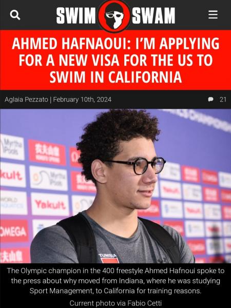 Résultats décevants de Hafnaoui aux Mondiaux de natation Doha 2024 : Tout s'explique maintenant !
