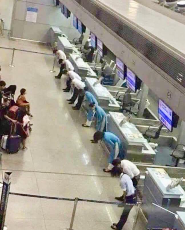 Photo du jour : Quand les japonais s’excusent pour le retard d’un vol