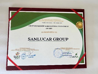 SanLucar remporte le prix "Partnership Agricultural Investment Award"