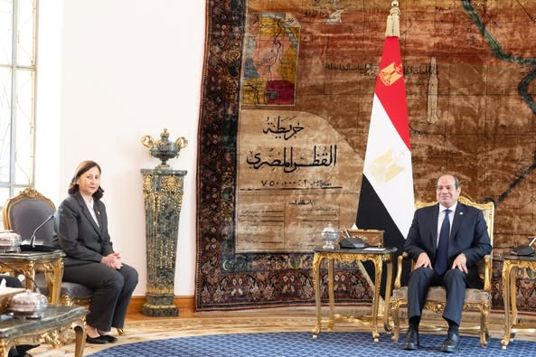 La cheffe du gouvernement reçue par le président égyptien, Abdel Fattah Al-Sissi