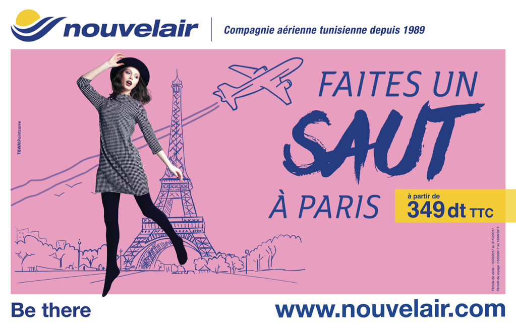 Sur Nouvelair : Le voyage vers la France pour 349 DT seulement