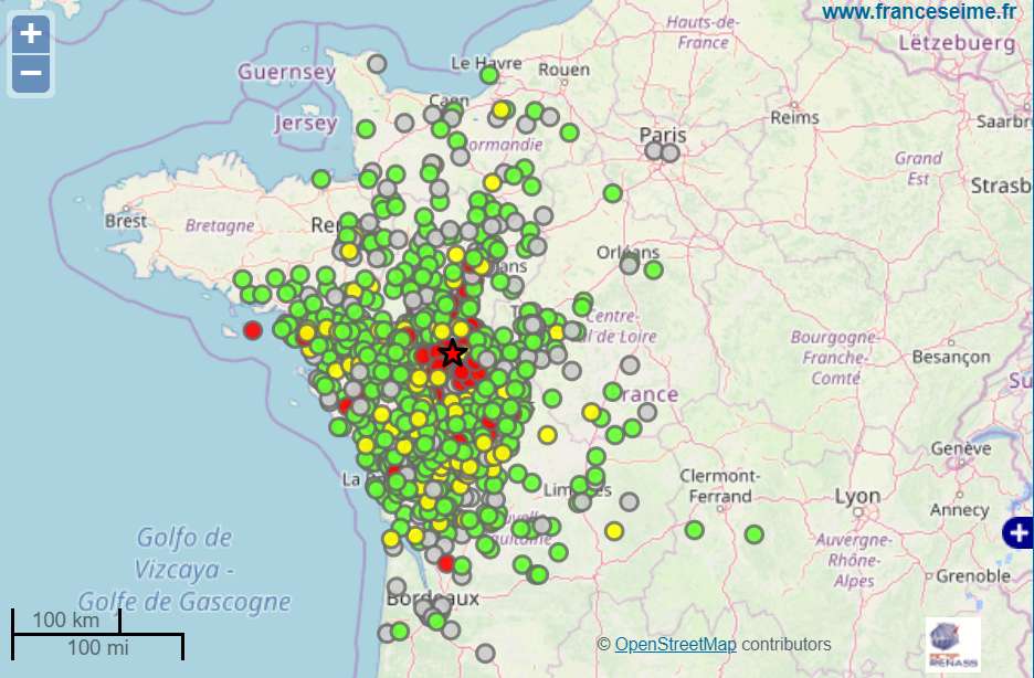 Ouest de la France : Un tremblement de terre de magnitude 5.2