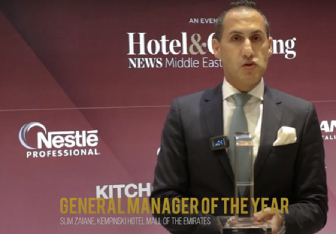 Le Tunisien Slim Zaiane, DG de l'année aux "Leaders in Hospitality Awards 2021" à Dubaï