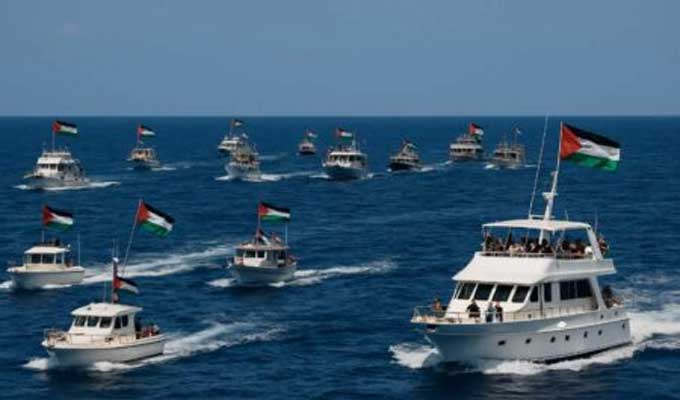 Bizerte : Dix navires de la flottille “Soumoud” accostent au port de plaisance Cap 3000