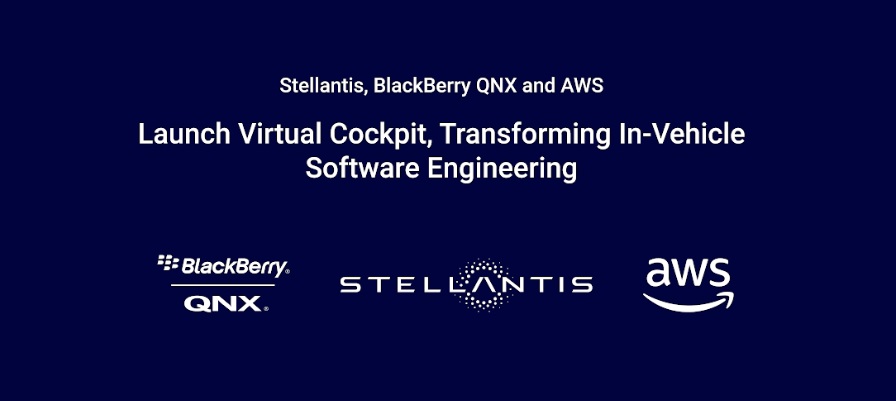 Stellantis, BlackBerry QNX et AWS lancent le "Virtual Cockpit", qui transforme l’ingénierie software à bord des véhicules