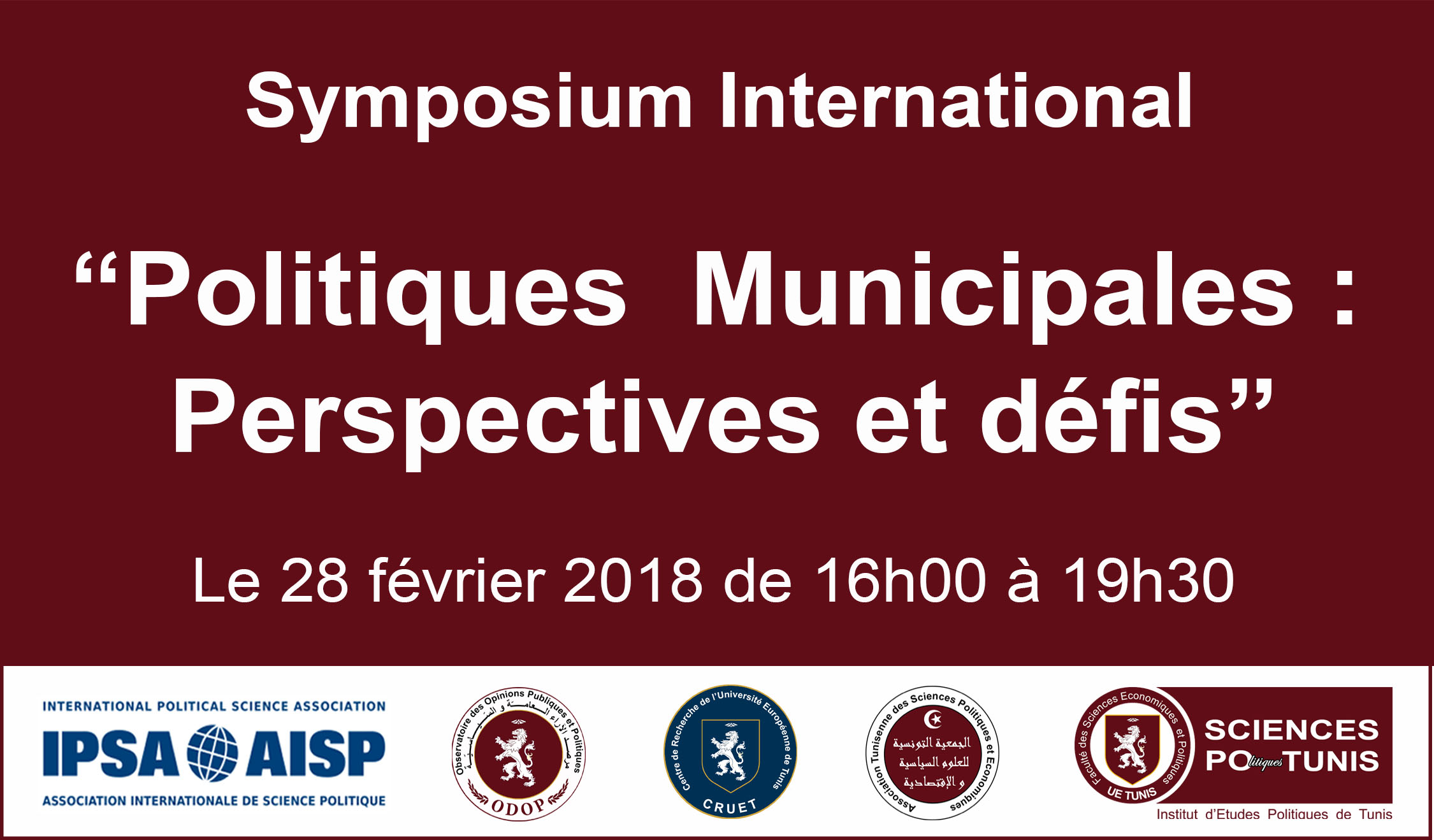 "Politiques Municipales", le symposium de Sciences Po Tunis regroupera des experts internationaux.