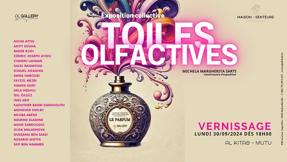 Al Kitab-Mutuelle Ville abrite une exposition collective "Toiles Olfactives", du 30 septembre au 31 octobre 2024