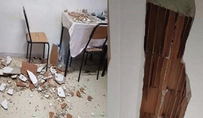 Sfax: Une partie de la toiture d’un foyer universitaire s'effondre