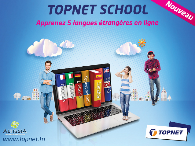 Topnet lance "TOPNET SCHOOL" Une solution de e-learning pour l’apprentissage des Langues étrangères