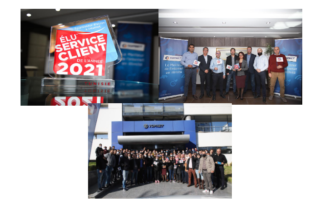 TOPNET, « Elu Service Client De l’Année 2021 » dans la catégorie Fournisseur de Service Internet