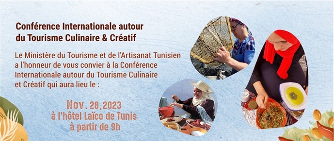 La 1ère Conférence internationale autour du Tourisme Culinaire et Créatif se tiendra le 28 novembre à Tunis