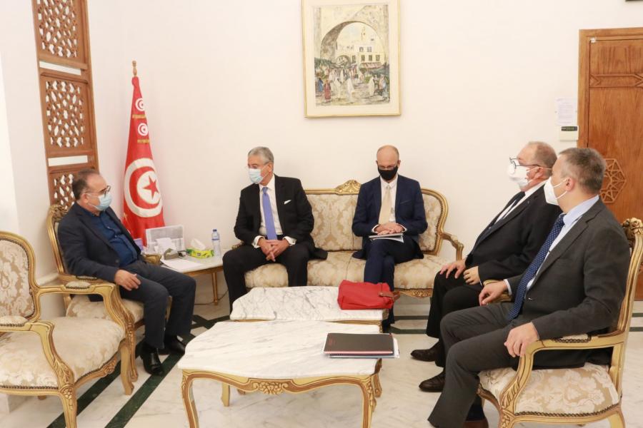 Ferid Bel Haj discute avec Mohamed Trabelsi de l’exécution du projet de protection sociale anti-covid
