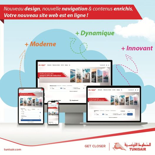   TUNISAIR annonce le lancement d’une nouvelle version de son site web