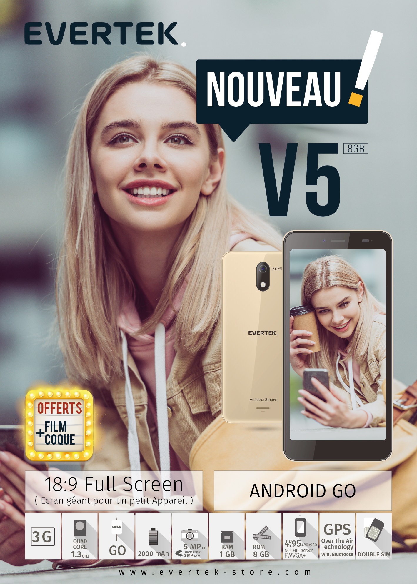 Evertek lance son nouveau smartphone: Le V5