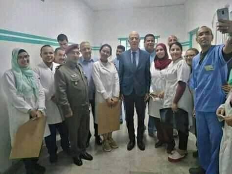 Visite inopinée du Président Kaïs Saied à l’hôpital militaire
