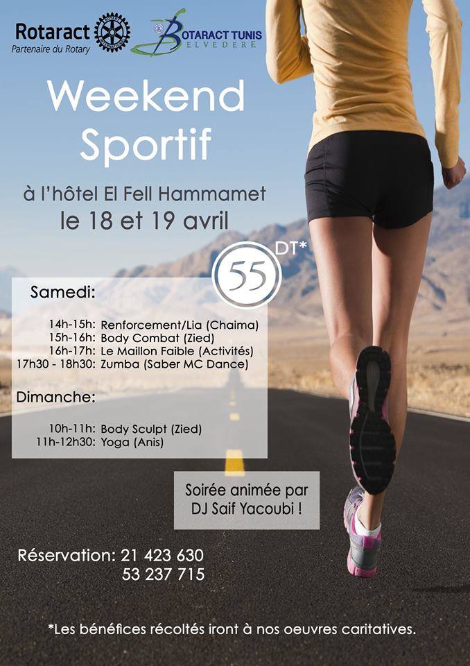 Week-end sportif du Rotaract Tunis-Belvédère