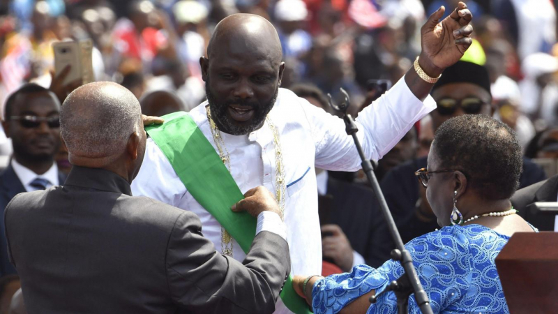 George Weah investi président du Liberia