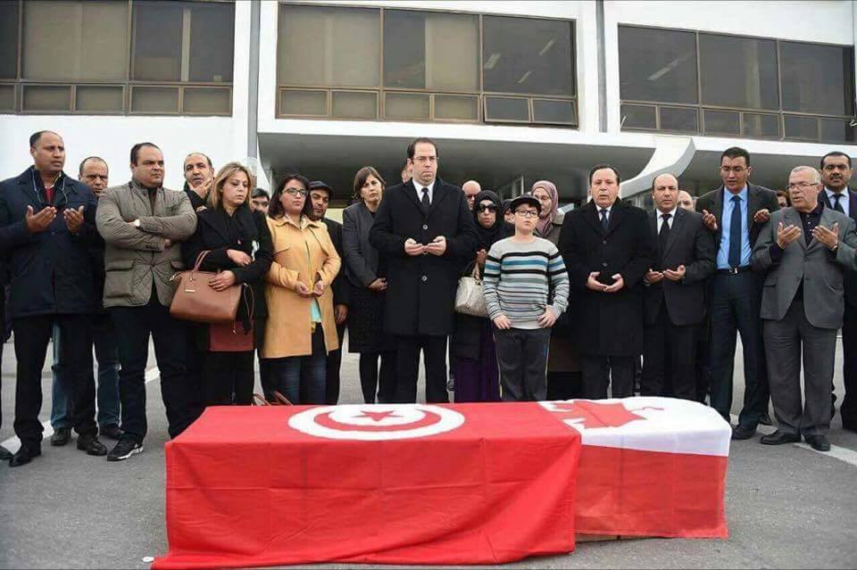  Youssef Chahed accueille à Tunis Carthage  la dépouille de Boubaker Thabti