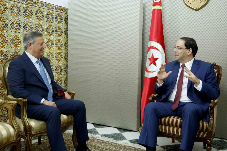 A la veille de la finale, Chahed reçoit Hamdi Meddeb