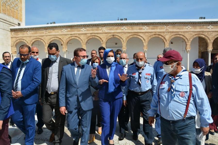 Ahmed Adhoum et Souad Abderrahim supervisent les préparatifs de réouverture de la Mosquée Zitouna