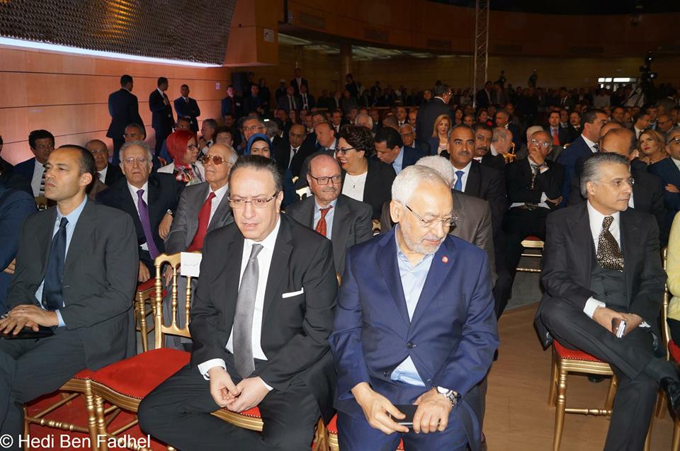 Hafedh Caïd Essebi-Rached Gannouchi et Nabil Karoui