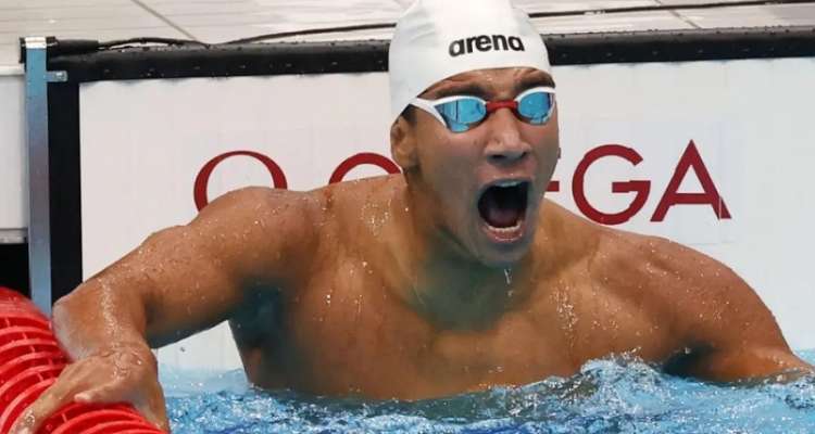 Ayoub Hafnaoui en finale du 1500 m nage libre à Fukuoka